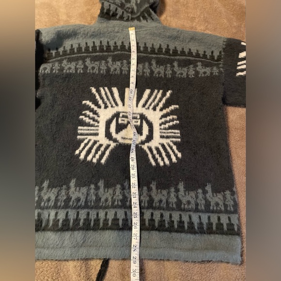 Ruminahui 80’s Wool Hooded Black/Grey/White Jacket XL Unisex - Picture 9 of 10